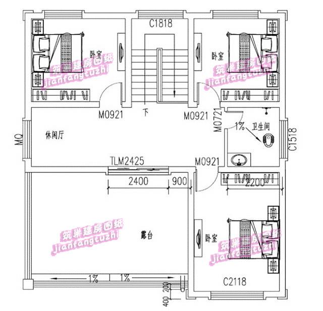 三層7房農村自建房，10*13米，經典又洋氣。