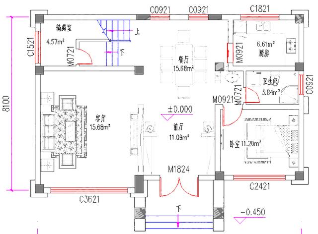 四層別墅設(shè)計(jì)圖，4廳6室?guī)Х鹛眯蓍e區(qū)，主體造價(jià)40萬(wàn)，整體設(shè)計(jì)簡(jiǎn)約大方，適合農(nóng)村建房。