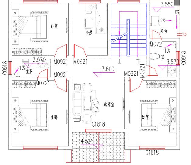 三層農(nóng)村自建房，2廳6臥帶堂屋+套房，占地120㎡，造價26萬，經(jīng)濟實用。