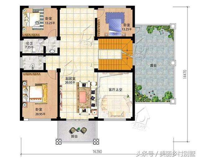 三層簡(jiǎn)歐風(fēng)格農(nóng)村別墅，188平，造價(jià)50萬，陽光餐廳雙露臺(tái)。