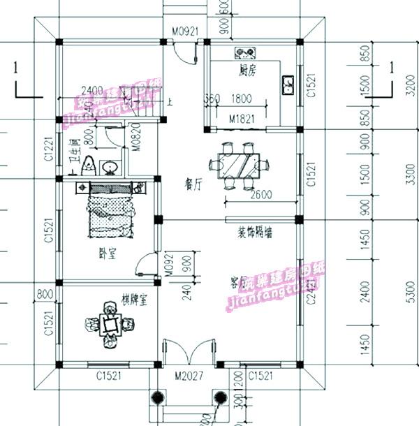 二層農(nóng)村自建房，9x12米，110平米，5臥2廳。
