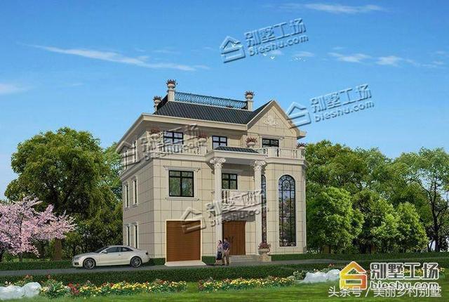 農(nóng)村三層別墅，帶堂屋，12.82X12.4m造價(jià)27萬(wàn)，外觀經(jīng)典大氣。