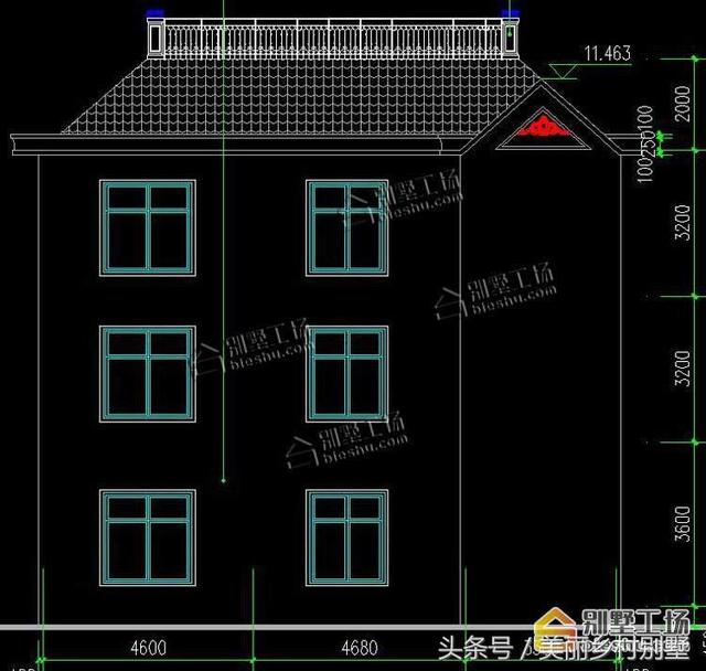 農(nóng)村三層別墅，帶堂屋，12.82X12.4m造價(jià)27萬(wàn)，外觀經(jīng)典大氣。