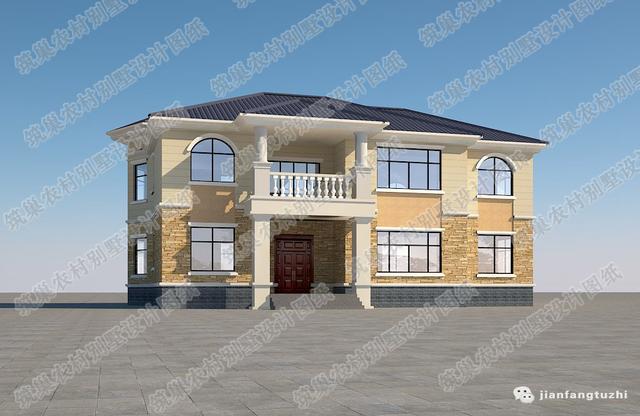 三層帶閣樓層別墅設(shè)計(jì)圖，4廳6室，13×12米，造價50萬。