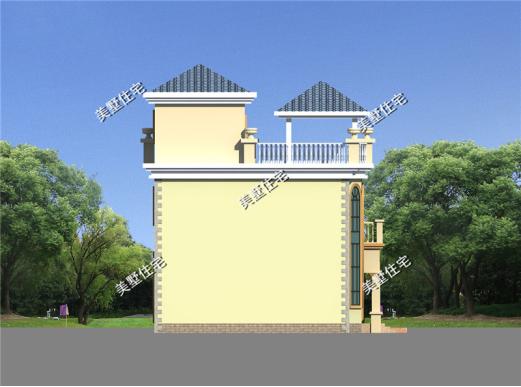 三層簡約歐式小別墅，110平6室2廳帶柴房，是農(nóng)村人最樸實適合建的戶型設(shè)計。