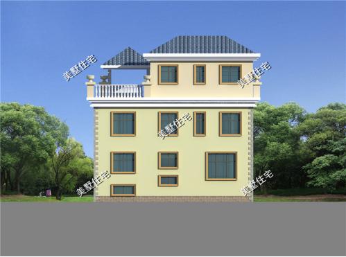 三層簡約歐式小別墅，110平6室2廳帶柴房，是農(nóng)村人最樸實適合建的戶型設(shè)計。