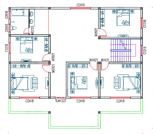 農(nóng)村三層自建房，占地210㎡53萬(wàn)1廳10臥帶堂屋，特別適合農(nóng)村大家庭居住。