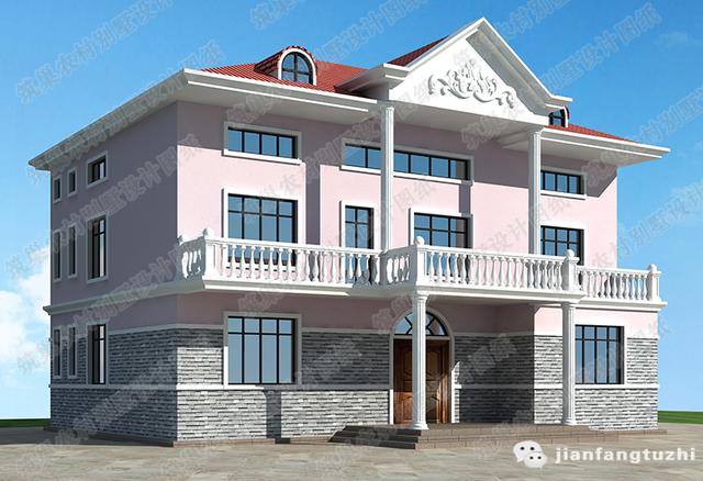 農(nóng)村三層自建房，占地210㎡53萬(wàn)1廳10臥帶堂屋，特別適合農(nóng)村大家庭居住。