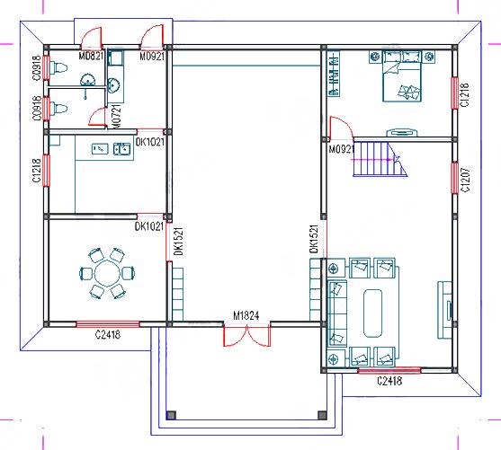 農(nóng)村三層自建房，占地210㎡53萬(wàn)1廳10臥帶堂屋，特別適合農(nóng)村大家庭居住。