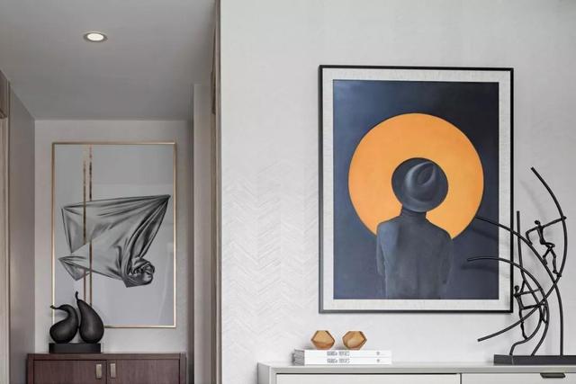 現(xiàn)代簡約風(fēng)小戶型公寓裝修，92㎡，采用抽象化的藝術(shù)，灰度空間的高級(jí)感。