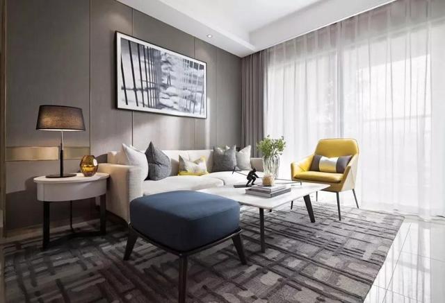 現(xiàn)代簡約風(fēng)小戶型公寓裝修，92㎡，采用抽象化的藝術(shù)，灰度空間的高級(jí)感。