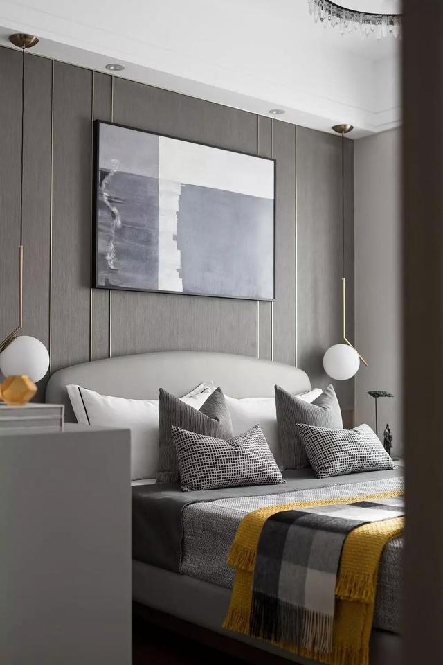 現(xiàn)代簡約風(fēng)小戶型公寓裝修，92㎡，采用抽象化的藝術(shù)，灰度空間的高級(jí)感。