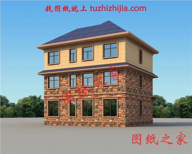 130平米左右三層農(nóng)村小別墅，經(jīng)典永不過時三層小洋樓