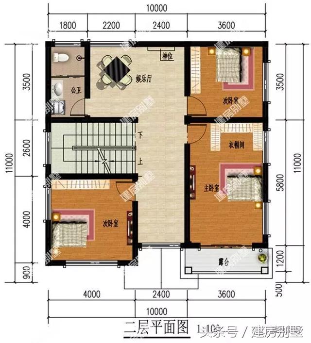 二層別墅設(shè)計(jì)圖，10×11米，造價(jià)不到20萬，建兩棟都不貴。