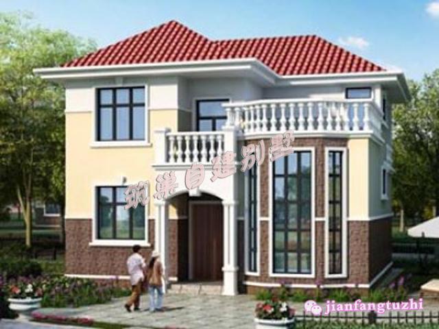 100平方米簡歐式二層農(nóng)村自建房，10*10米，簡單實用。