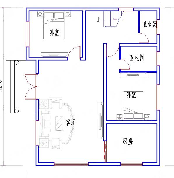 100平方米三層農(nóng)村自建房，2廳7臥經(jīng)濟(jì)實(shí)用，造價(jià)25萬(wàn)