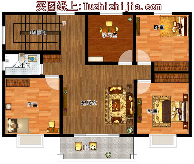 8米寬12米長(zhǎng)房屋設(shè)計(jì)圖及效果圖，10套全新設(shè)計(jì)圖紙