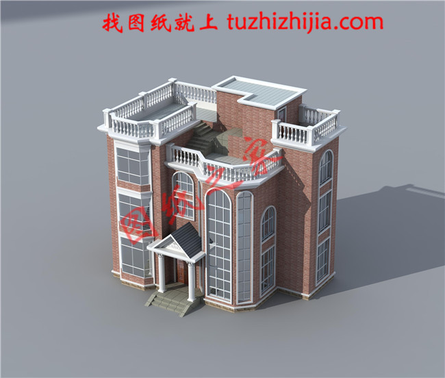 三層農(nóng)村蓋房設計圖，占地90平面左右，屋頂設置成露臺