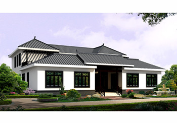 二層小型簡單四合院設計圖，戶型方正，左右對稱，傳統(tǒng)文化的傳承