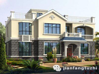 16*11米二層平屋頂自建房，2廳6臥，造價(jià)30萬(wàn)，外觀(guān)簡(jiǎn)約大氣，多功能房+飄窗。