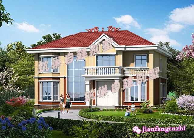160平方米二層農(nóng)村自建別墅設(shè)計圖，造型極其精致美觀。