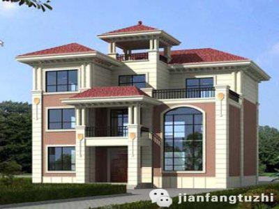 13×11米三層農(nóng)村別墅設(shè)計(jì)圖，3廳6臥，造價(jià)35萬(wàn)，戶型設(shè)計(jì)豪華大氣，露臺(tái)花園+休閑廳+娛樂(lè)廳。