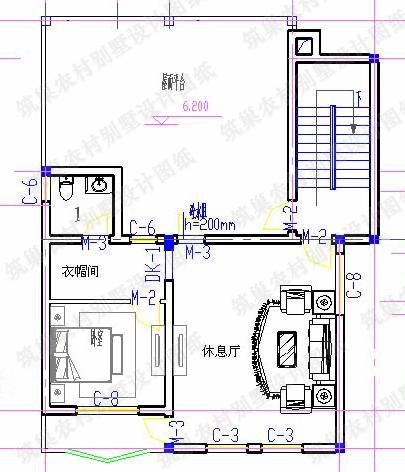 13×14米二層農(nóng)村自建房，1廳5臥，挑空客廳+套房+車庫，美觀大氣。