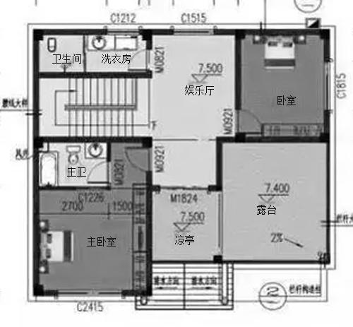 3廳5臥三層農(nóng)村別墅設(shè)計(jì)圖，11×10米，造價(jià)25萬(wàn)，涼亭+娛樂(lè)廳+觀景陽(yáng)臺(tái)。