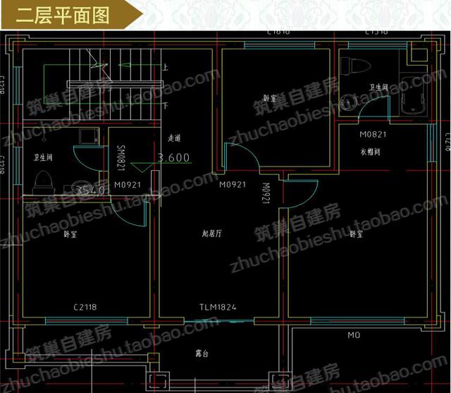 三層別墅設(shè)計(jì)圖，2廳6臥110㎡，造價(jià)25萬(wàn) ，帶豪華套房。