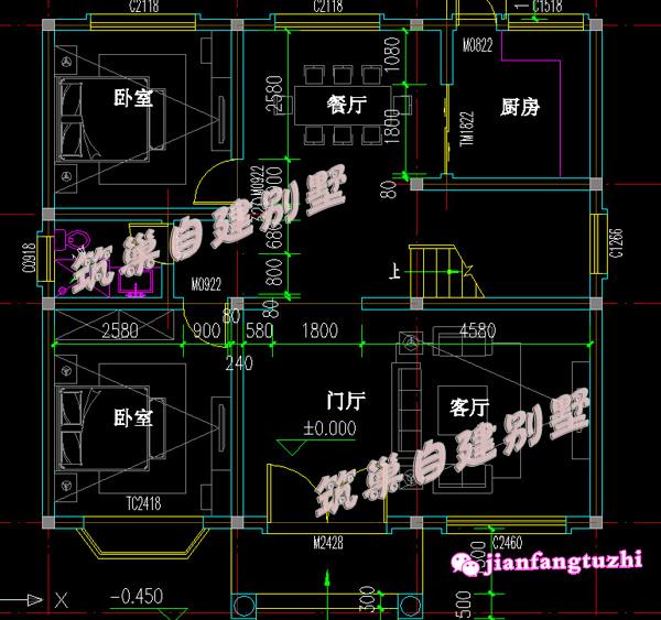 8臥簡(jiǎn)約三層農(nóng)村自建房，11x10米，占地110平方米