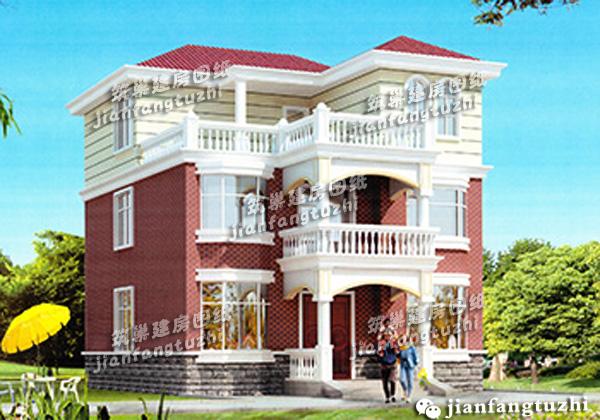 8臥簡(jiǎn)約三層農(nóng)村自建房，11x10米，占地110平方米