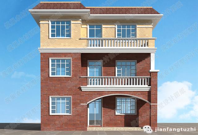 1廳5臥三層農(nóng)村自建房，造價25萬，臥室均帶獨立衛(wèi)生間，簡單實用！