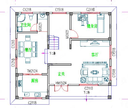 1廳5臥三層農(nóng)村自建房，造價25萬，臥室均帶獨立衛(wèi)生間，簡單實用！