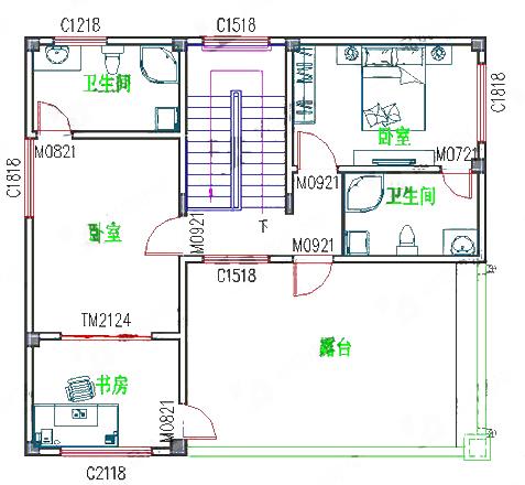 1廳5臥三層農(nóng)村自建房，造價25萬，臥室均帶獨立衛(wèi)生間，簡單實用！