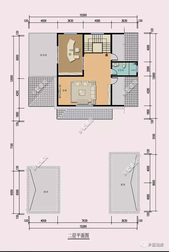 農(nóng)村二層別墅圖主體造價(jià)僅需29萬(wàn)左右，帶車(chē)庫(kù)、露臺(tái)，配超大庭院，既實(shí)用又美觀(guān)！