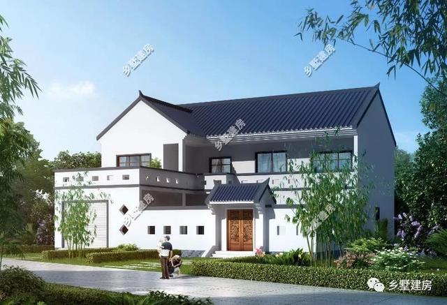 新中式農(nóng)村四合院別墅圖，帶小院和露臺(tái)，讓你的房子脫穎而出