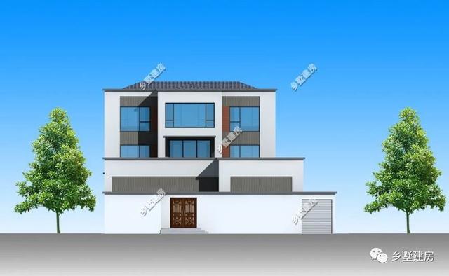 新中式農(nóng)村四合院別墅圖，帶小院和露臺(tái)，讓你的房子脫穎而出