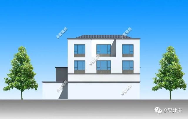 新中式農(nóng)村四合院別墅圖，帶小院和露臺(tái)，讓你的房子脫穎而出