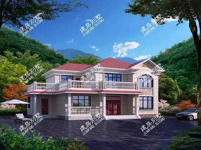 3棟實(shí)用美觀最適合農(nóng)村建的別墅圖，簡(jiǎn)單美觀又實(shí)用。