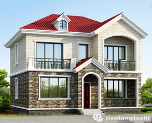 二層農(nóng)村自建房，占地一百平，戶型方正，簡單大方