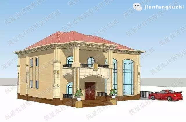 2廳5臥帶挑空大客廳二層農(nóng)村自建房設計圖，精心設計的布局，最大可能的滿足住戶的需求