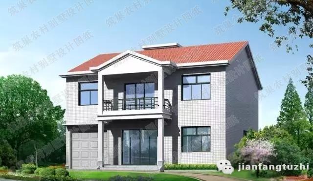 占地150㎡二層農(nóng)村住房設(shè)計(jì)圖，簡(jiǎn)單實(shí)用，低調(diào)的外觀設(shè)計(jì)以及不高的造價(jià)特別適合普通農(nóng)村家庭