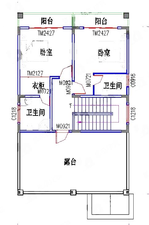 五層農(nóng)村小別墅設(shè)計(jì)圖，占地不夠，加層來湊，可以給住戶帶來很好的居住和視覺感受