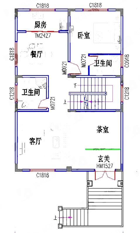 五層農(nóng)村小別墅設(shè)計(jì)圖，占地不夠，加層來湊，可以給住戶帶來很好的居住和視覺感受