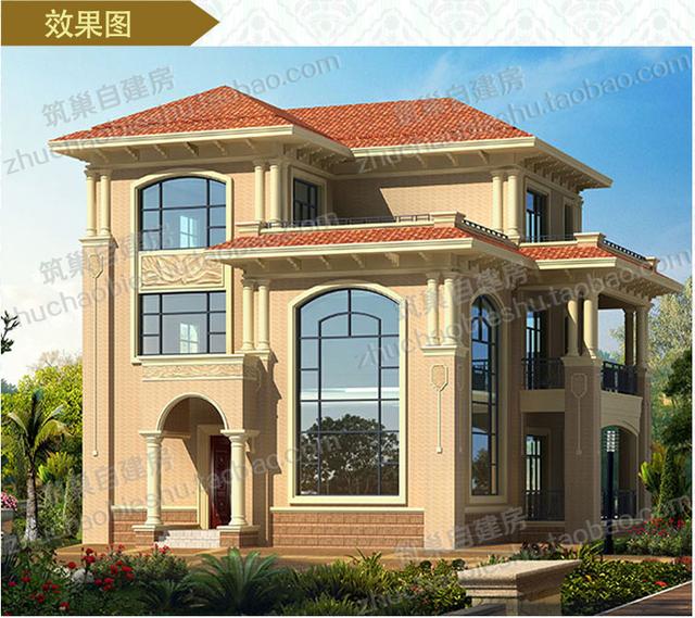 1廳6臥16×18三層歐式別墅設(shè)計(jì)圖，采光通透，豪華大氣