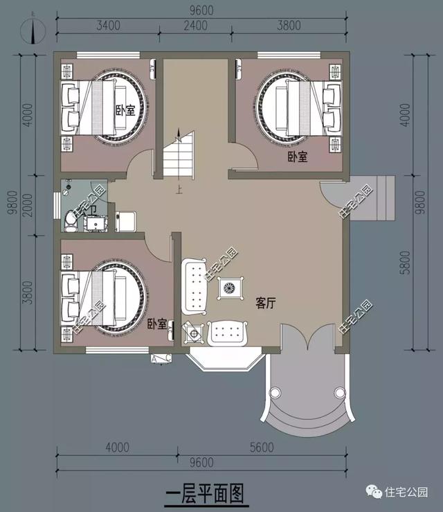 自建簡歐式三層別墅設(shè)計(jì)圖，占地9X9米經(jīng)典實(shí)用，最適合農(nóng)村
