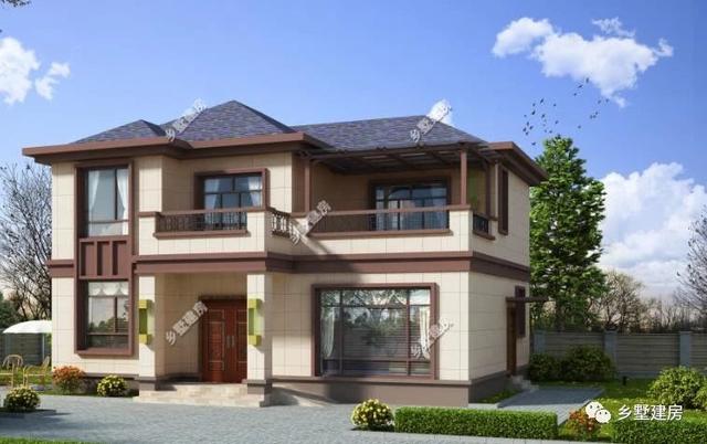 5室2廳4衛(wèi)帶車庫的三層歐式別墅設(shè)計圖，簡約大氣，20多萬能建這樣一套別墅也是很超值了！