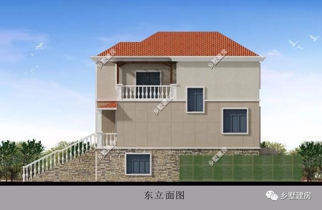 5室2廳4衛(wèi)帶車庫的三層歐式別墅設(shè)計圖，簡約大氣，20多萬能建這樣一套別墅也是很超值了！