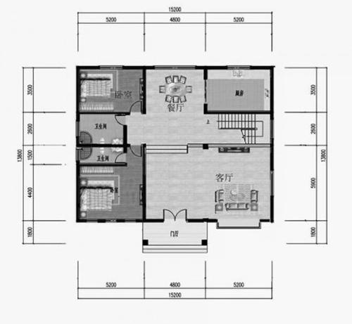 占地190平方米二層自建房設(shè)計(jì)圖，室內(nèi)布局符合現(xiàn)代人的生活習(xí)慣