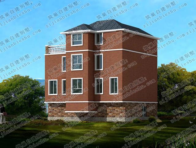 四層框架結(jié)構(gòu)農(nóng)村別墅，入戶花園+大露臺，時尚大氣，造價30萬